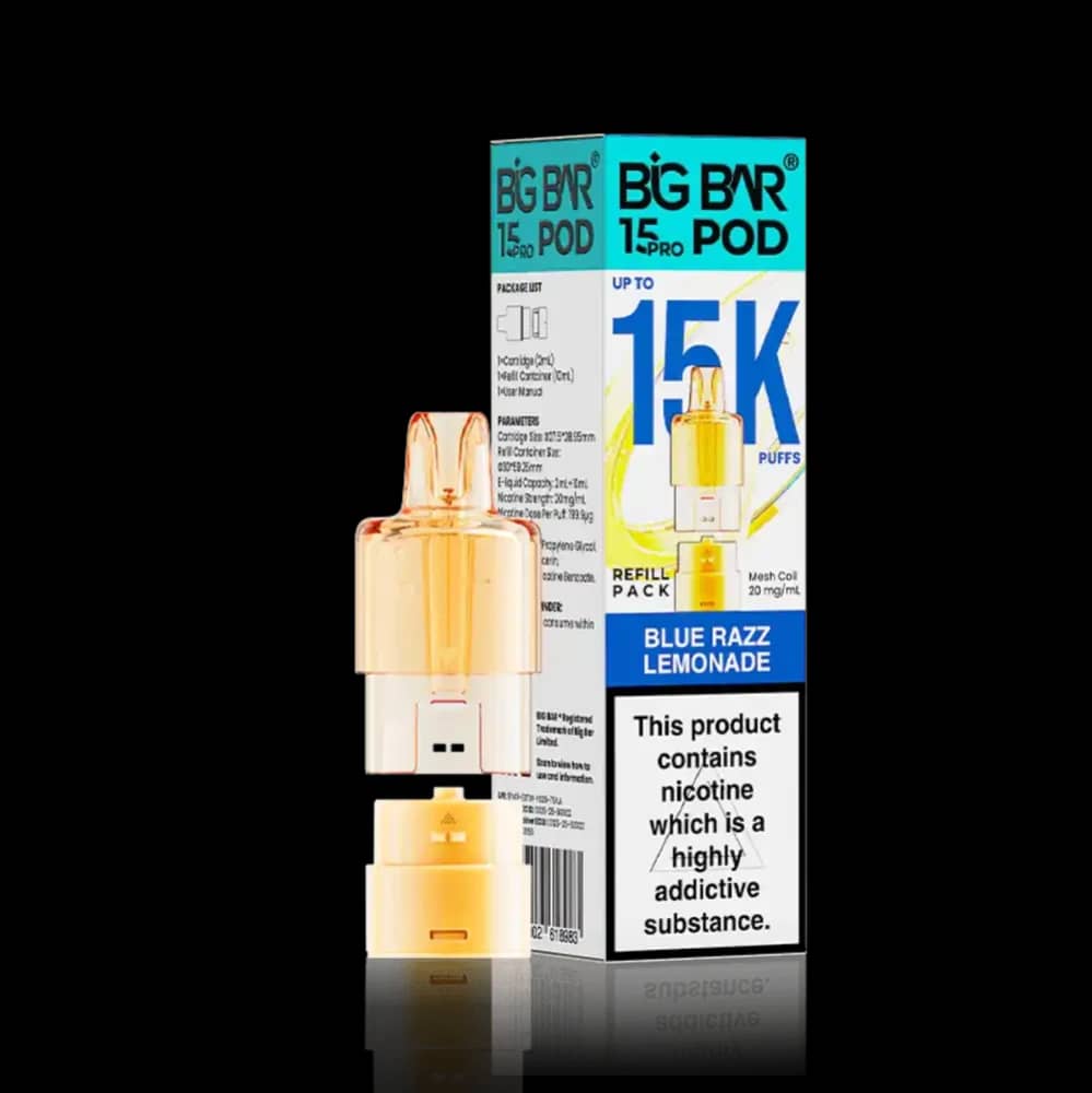 Big Bar Pro 15k Pods Pack of 5 Blue Razz Lemonade