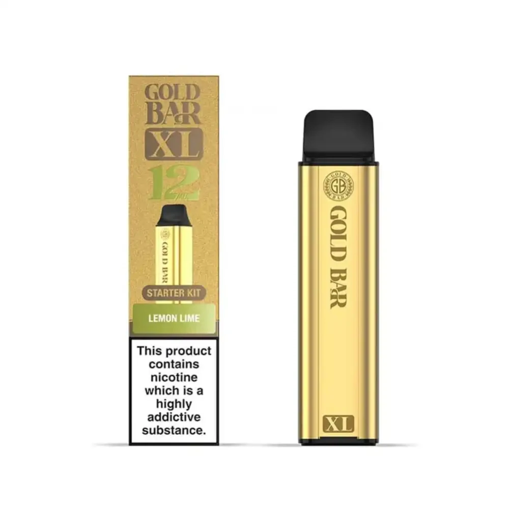 Gold Bar XL 10k Vape Kit Box of 5 Lemon Lime