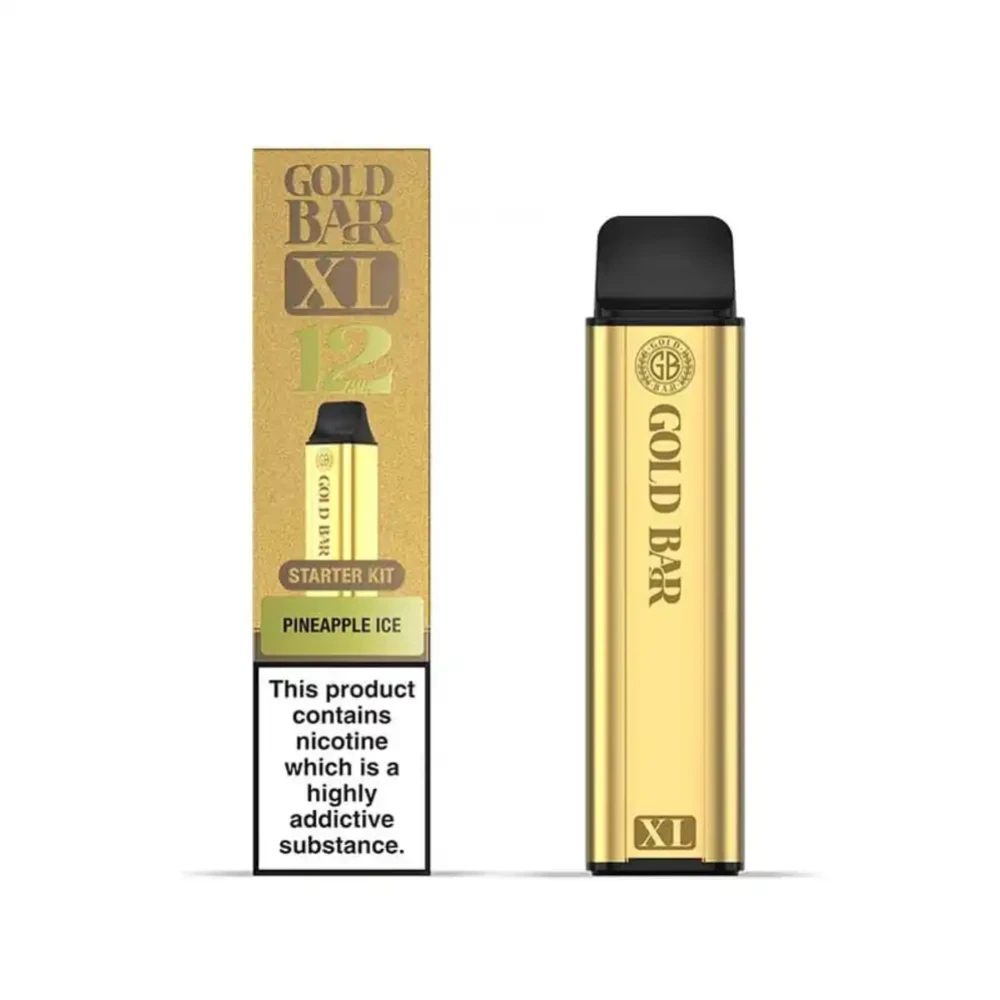 Gold Bar XL 10k Vape Kit Box of 5 Pineapple Ice