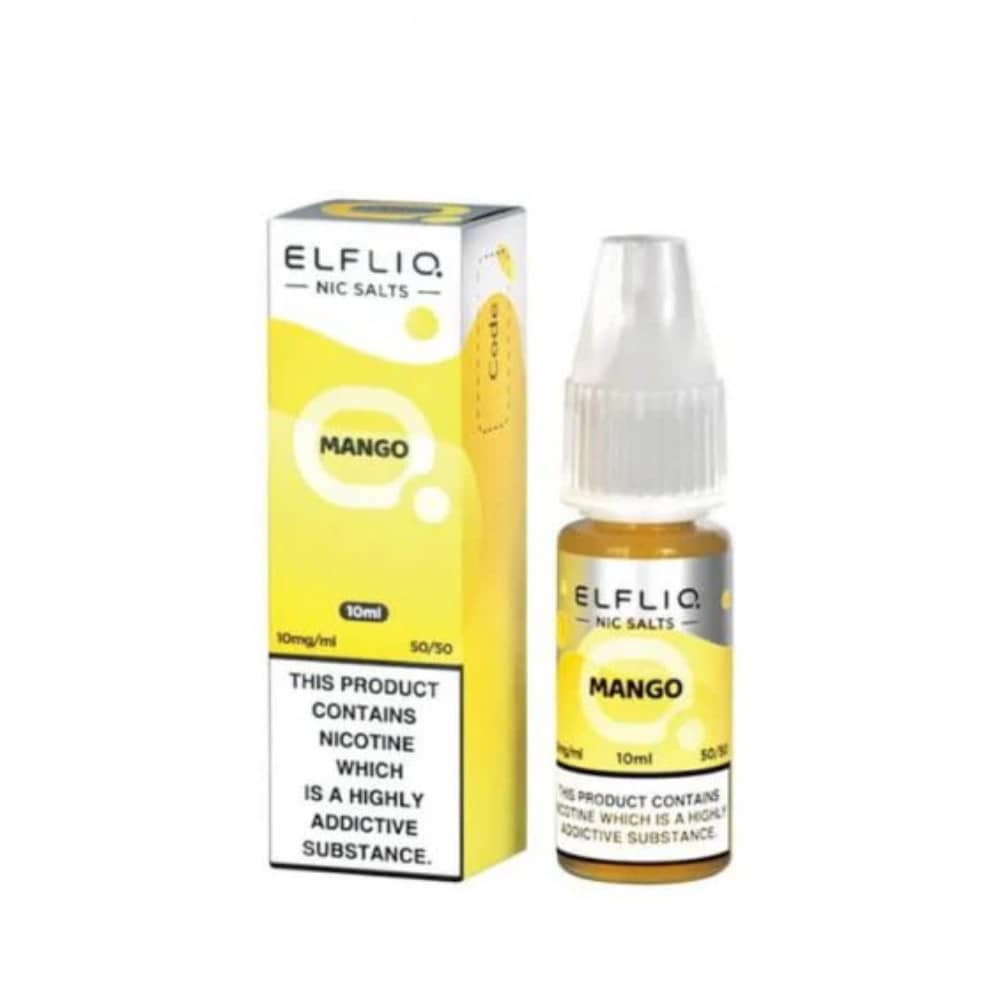 Elf Bar Elfliq Nic Salt E-Liquids 10ml Box of 10 Mango 10mg