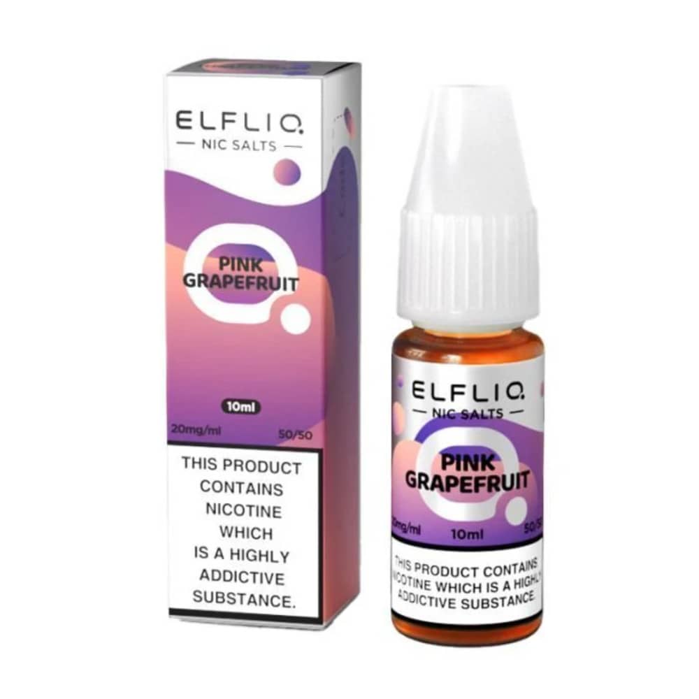 Elf Bar Elfliq Nic Salt E-Liquids 10ml Box of 10 Pink Grapefruit 20mg