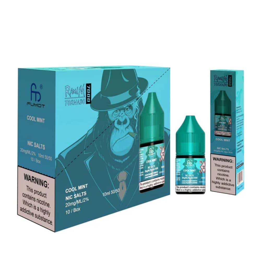 RandM 7000 Nic Salts E-Liquids 10ml Box of 10 Cool Mint