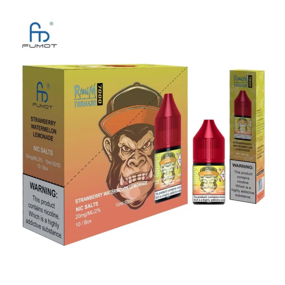 RandM 7000 Nic Salts E-Liquids 10ml Box of 10 Strawberry Watermelon Lemonade