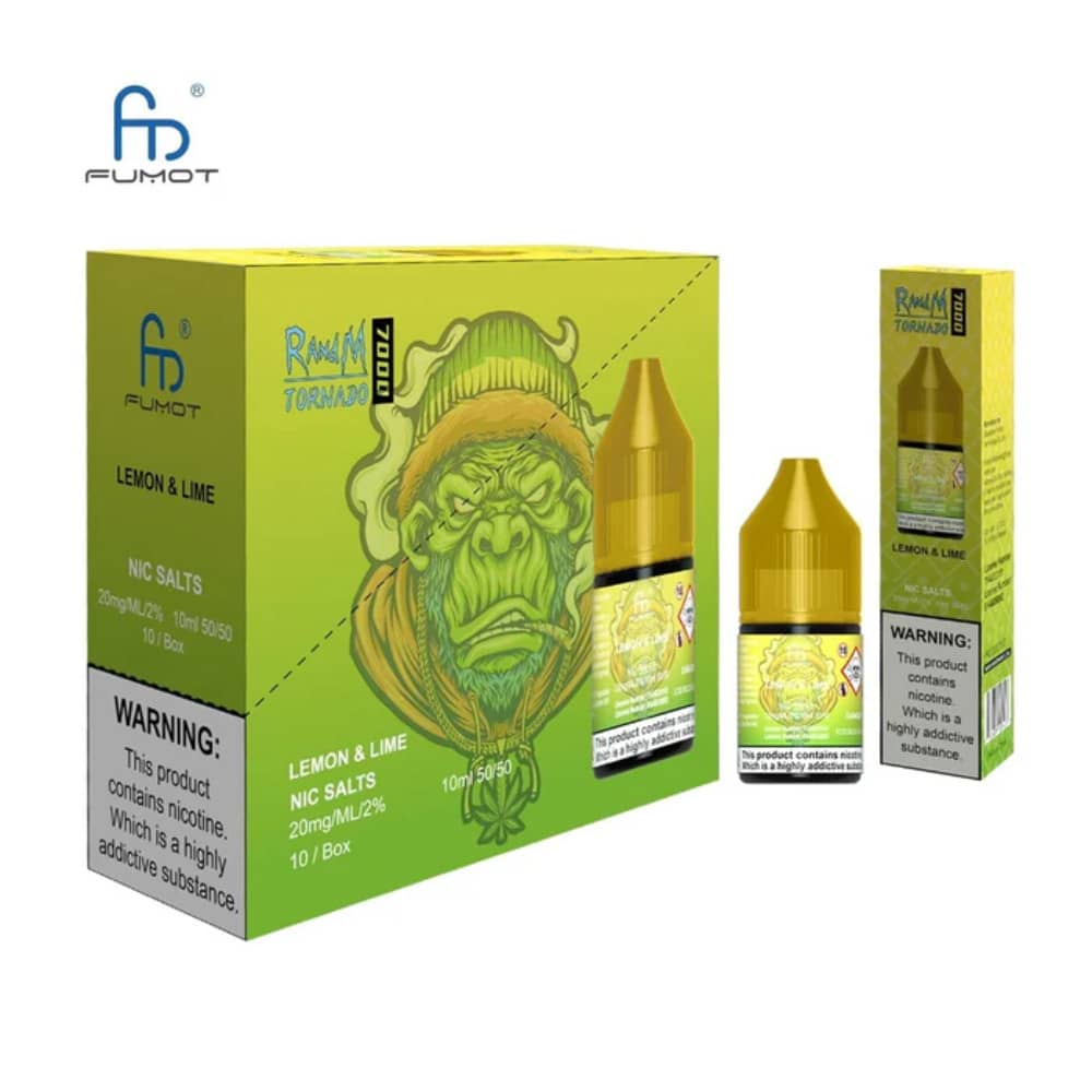 RandM 7000 Nic Salts E-Liquids 10ml Box of 10 Lemon Lime