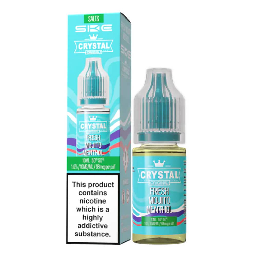 Ske Crystal Nic Salts E-Liquids 10ml Box of 10 Fresh Menthol Mojito 10mg