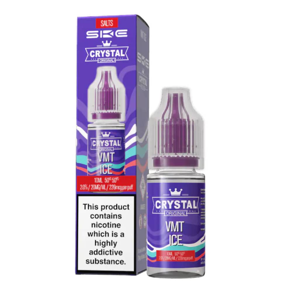 Ske Crystal Nic Salts E-Liquids 10ml Box of 10 VMT 10mg