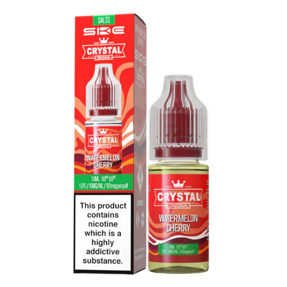 Ske Crystal Nic Salts E-Liquids 10ml Box of 10 Watermelon Cherry 10mg