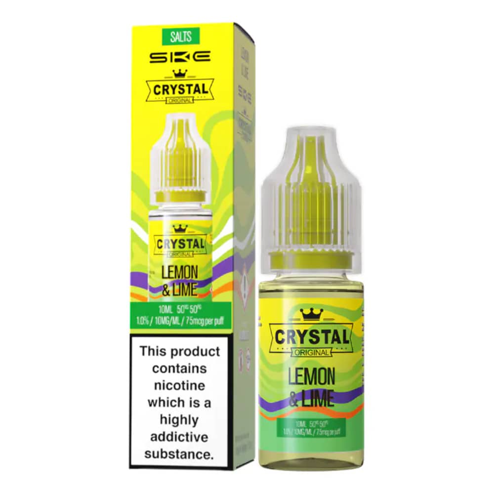 Ske Crystal Nic Salts E-Liquids 10ml Box of 10 Lemon & Lime 20mg