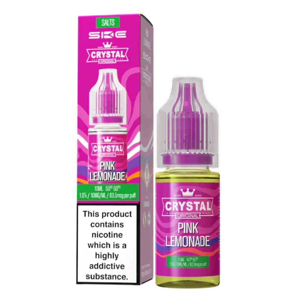 Ske Crystal Nic Salts E-Liquids 10ml Box of 10 Pink Lemonade 20mg