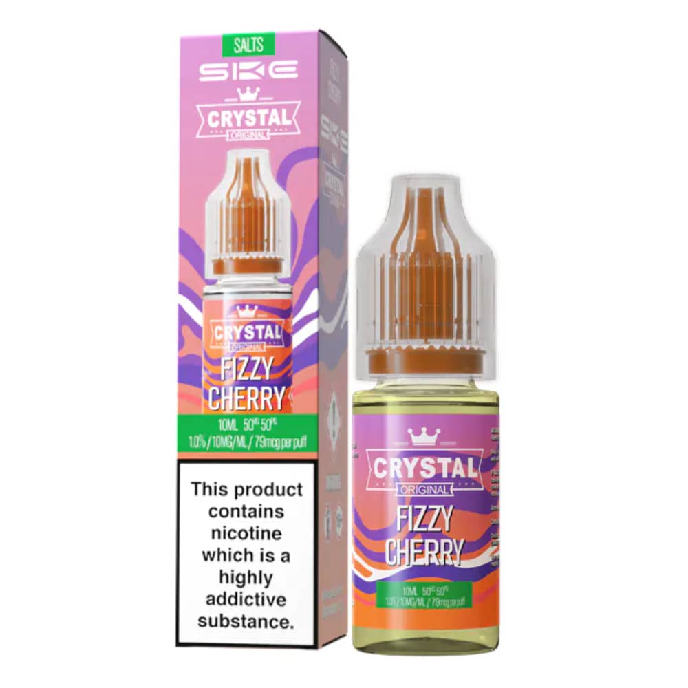 Ske Crystal Nic Salts E-Liquids 10ml Box of 10 Fizzy Cherry 20mg