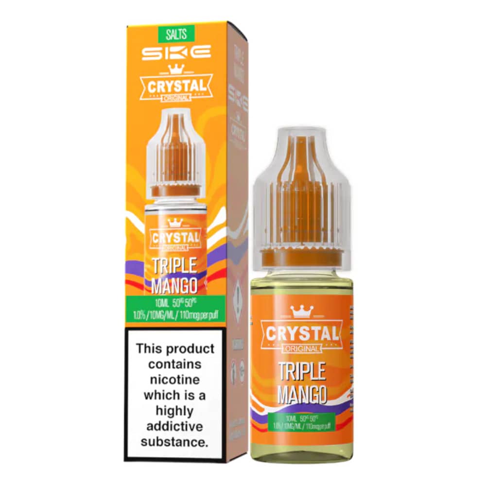 Ske Crystal Nic Salts E-Liquids 10ml Box of 10 Triple Mango 20mg