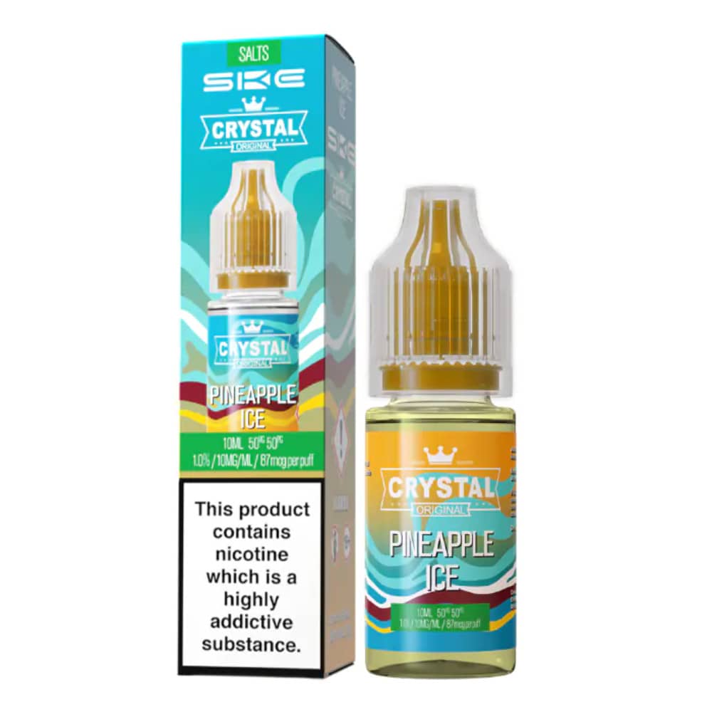 Ske Crystal Nic Salts E-Liquids 10ml Box of 10 Pineapple Ice 20mg