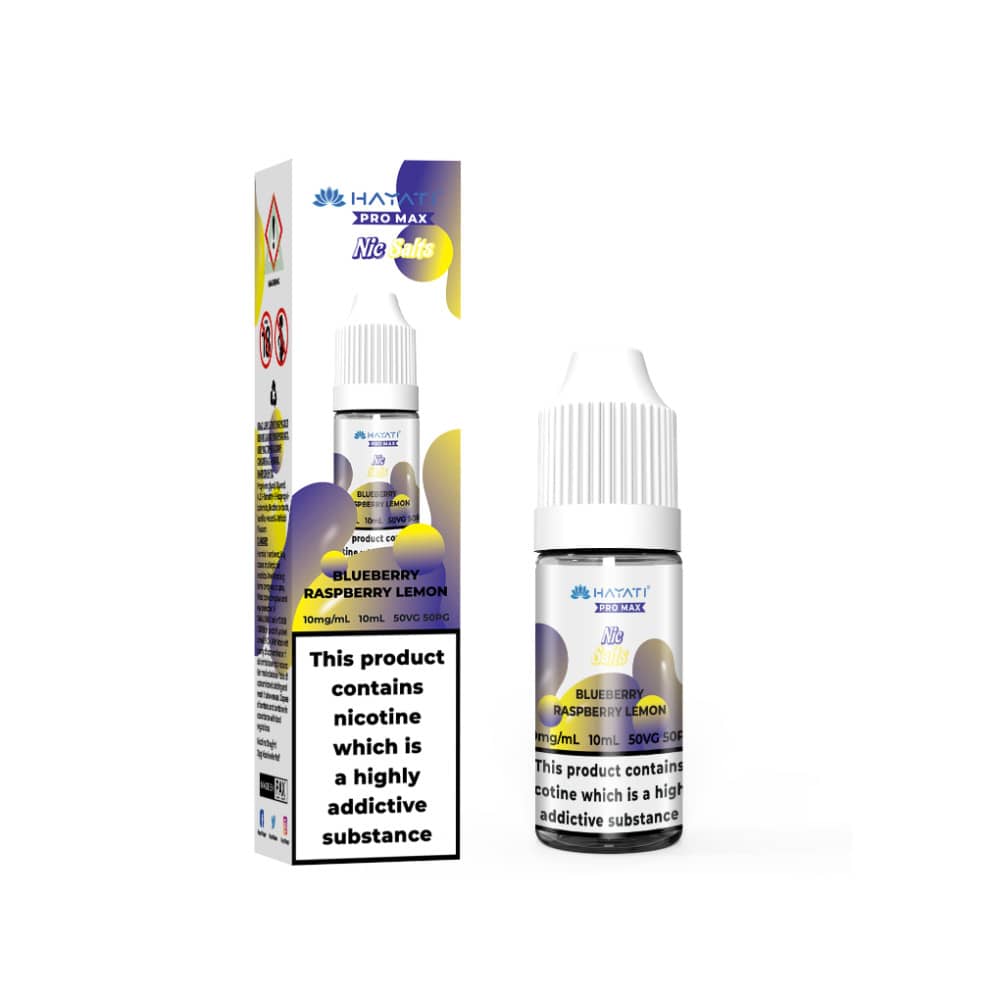 Hayati Pro Max Nic Salts E-Liquids 10ml Box of 10 Blueberry Raspberry 10mg