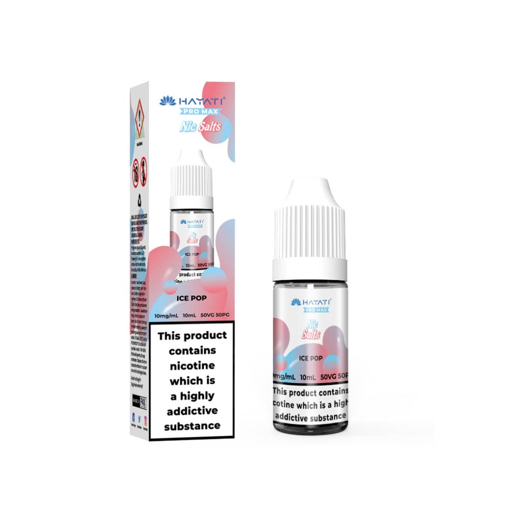 Hayati Pro Max Nic Salts E-Liquids 10ml Box of 10 Ice Pop 10mg
