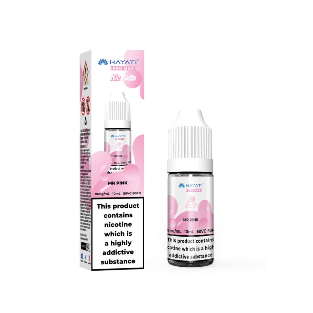 Hayati Pro Max Nic Salts E-Liquids 10ml Box of 10 Mr Pink 10mg