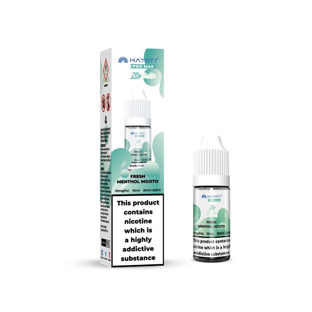 Hayati Pro Max Nic Salts E-Liquids 10ml Box of 10 Fresh Menthol Mojito 20mg