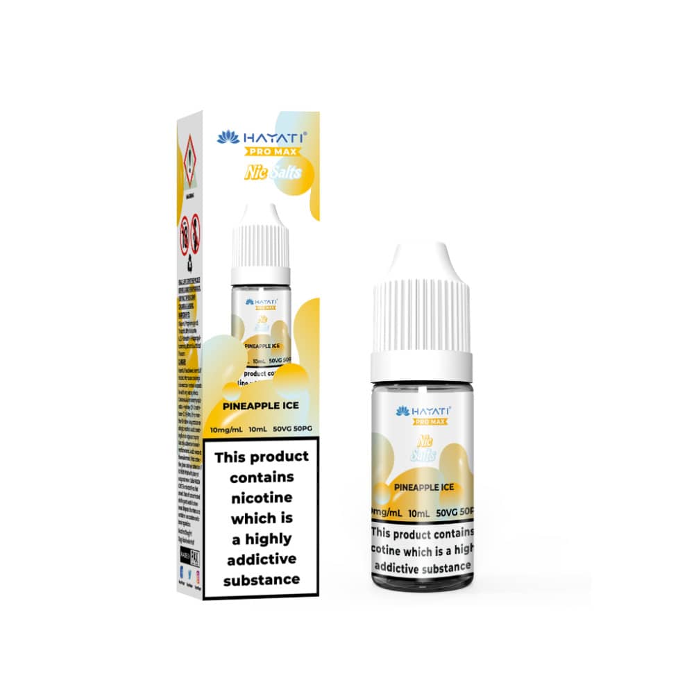 Hayati Pro Max Nic Salts E-Liquids 10ml Box of 10 Pineapple Ice 20mg