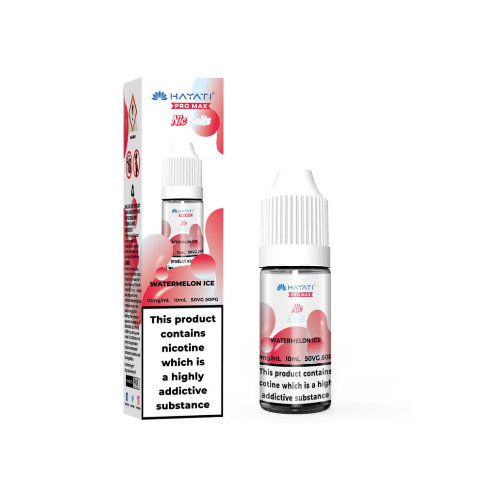 Hayati Pro Max Nic Salts E-Liquids 10ml Box of 10 Watermelon Ice 20mg