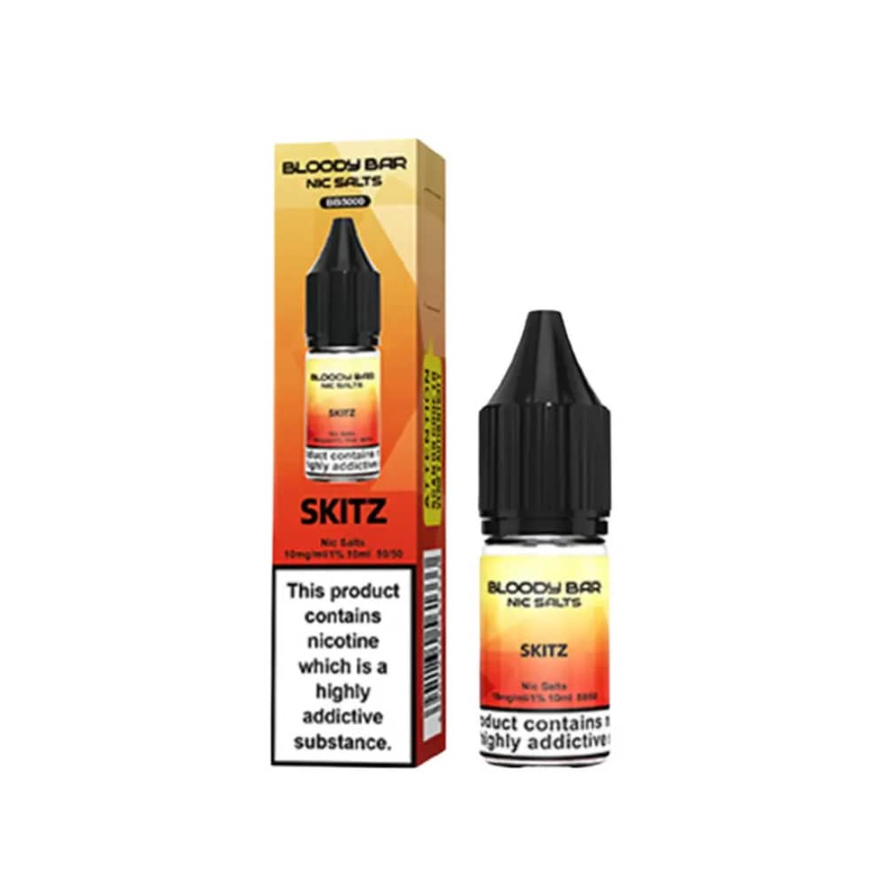 Bloody Bar Nic Salts e liquids 10ml Box of 10 Skitz 20mg
