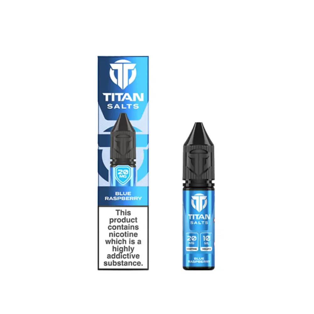 Titan Nic Salts e liquids 10ml Box of 10 Blue Raspberry 10mg