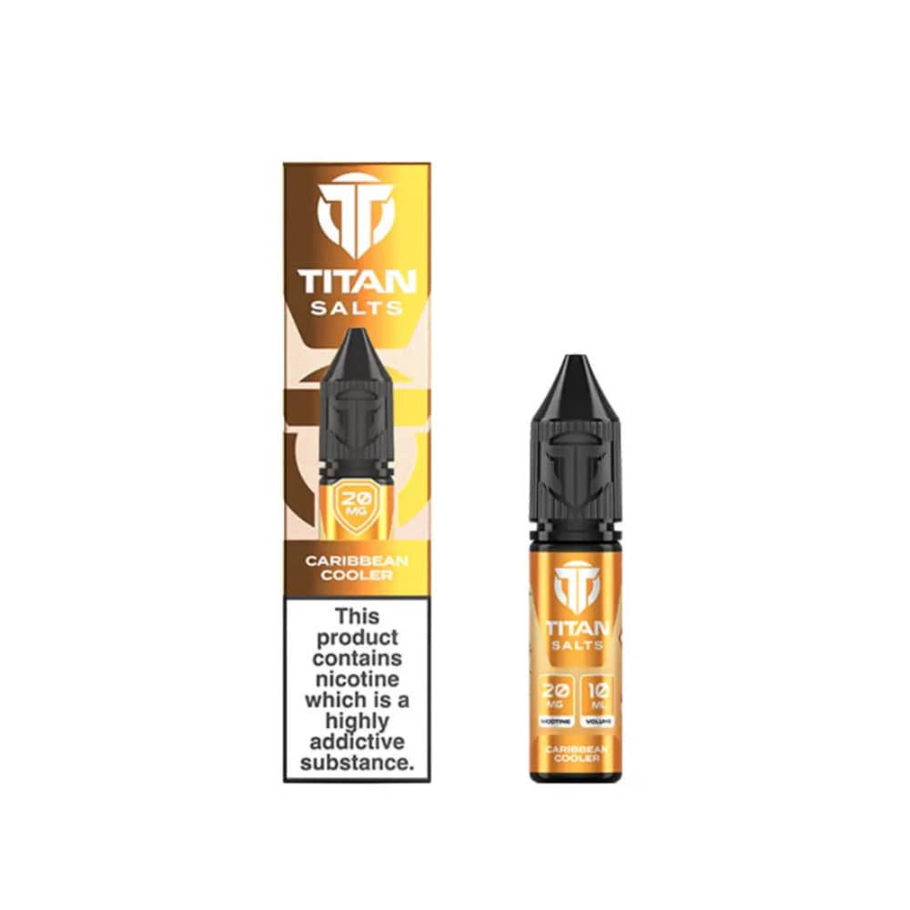 Titan Nic Salts e liquids 10ml Box of 10 Caribbean Cooler 10mg