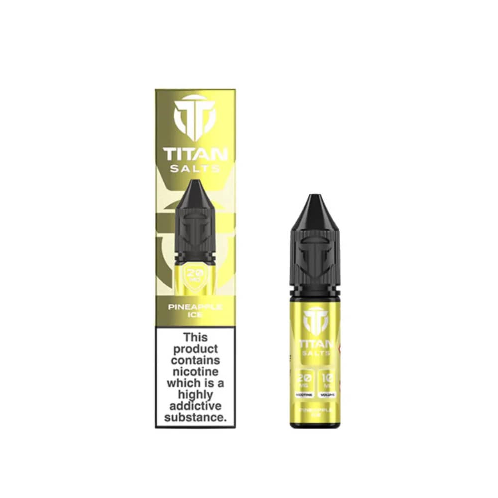 Titan Nic Salts e liquids 10ml Box of 10 Pineapple Ice 10mg
