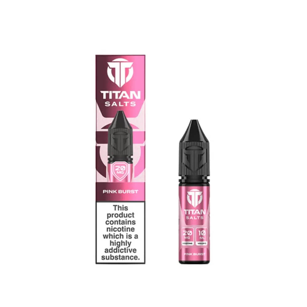 Titan Nic Salts e liquids 10ml Box of 10 Pink Burst 20mg