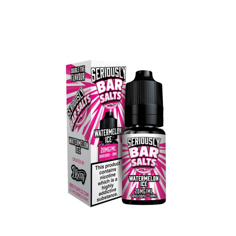 Doozy Seriously Bar Salts 10ml e liquids 10ml Box of 10 Watermelon Ice 20mg