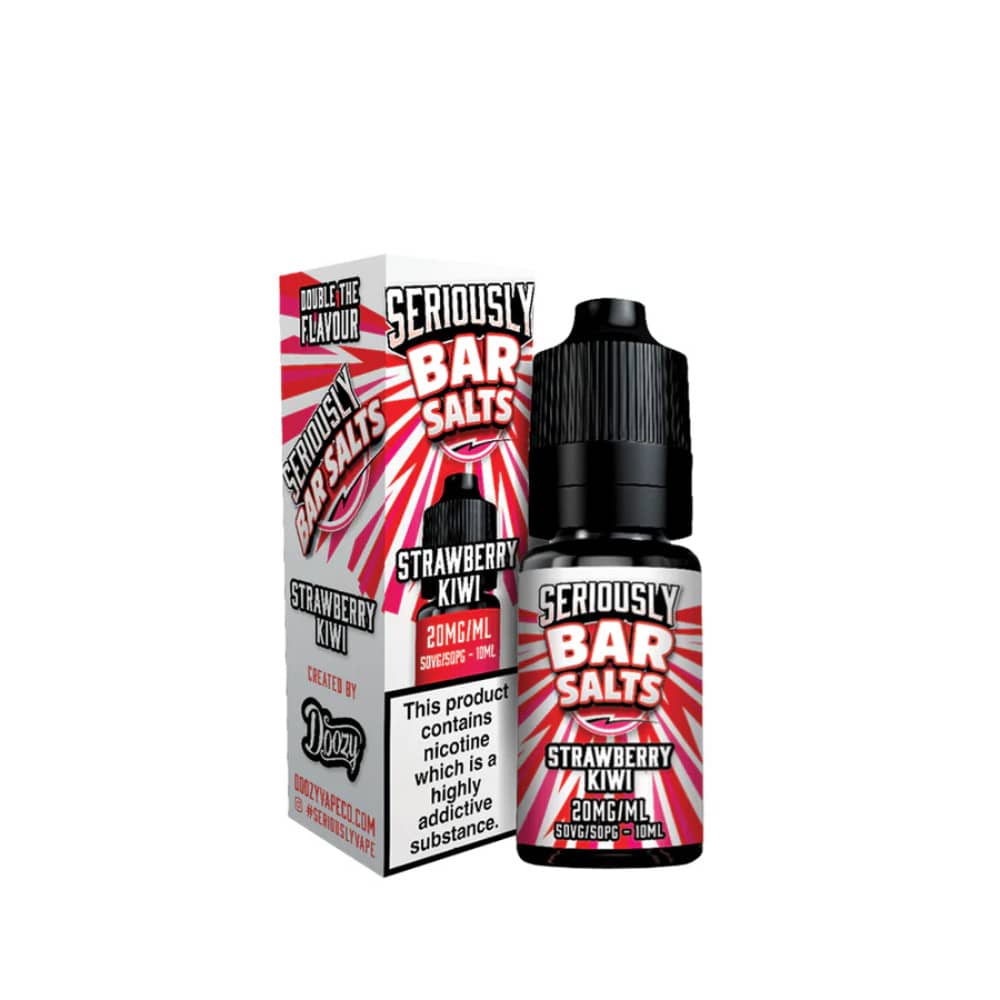 Doozy Seriously Bar Salts 10ml e liquids 10ml Box of 10 Strawberry Kiwi 20mg