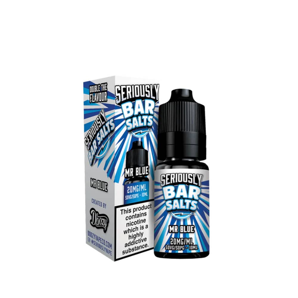 Doozy Seriously Bar Salts 10ml e liquids 10ml Box of 10 Mr Blue 10mg