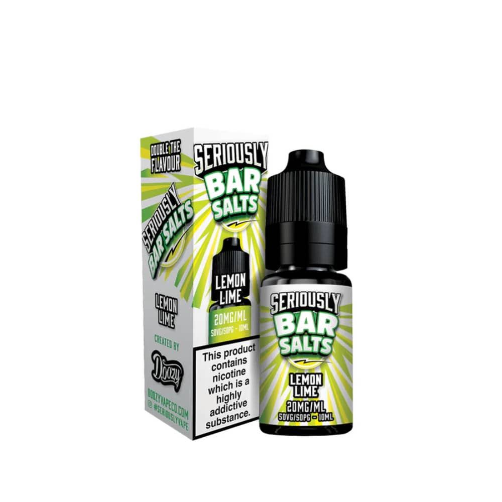 Doozy Seriously Bar Salts 10ml e liquids 10ml Box of 10 Lemon Lime 20mg