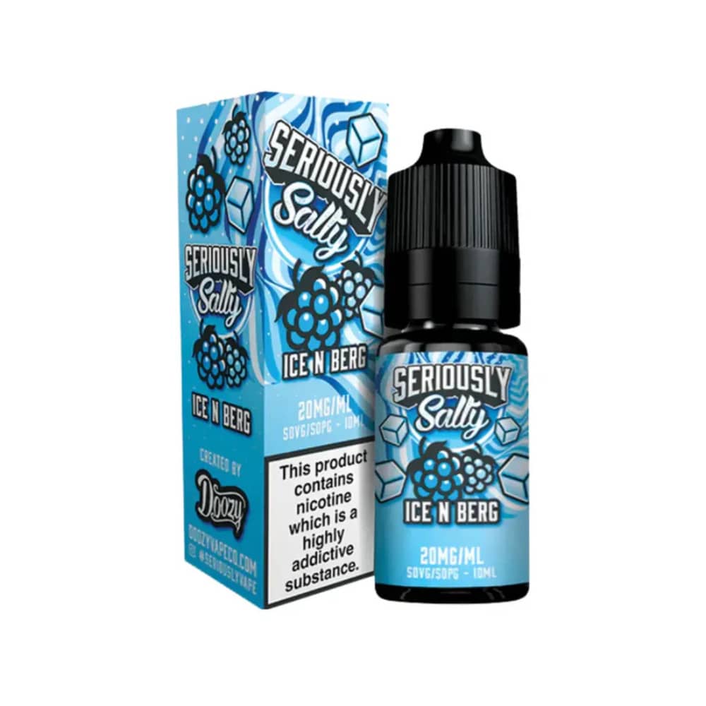 Doozy Seriously Salty Nic Salts e liquids 10ml Box of 10 Ice N Berg 10mg