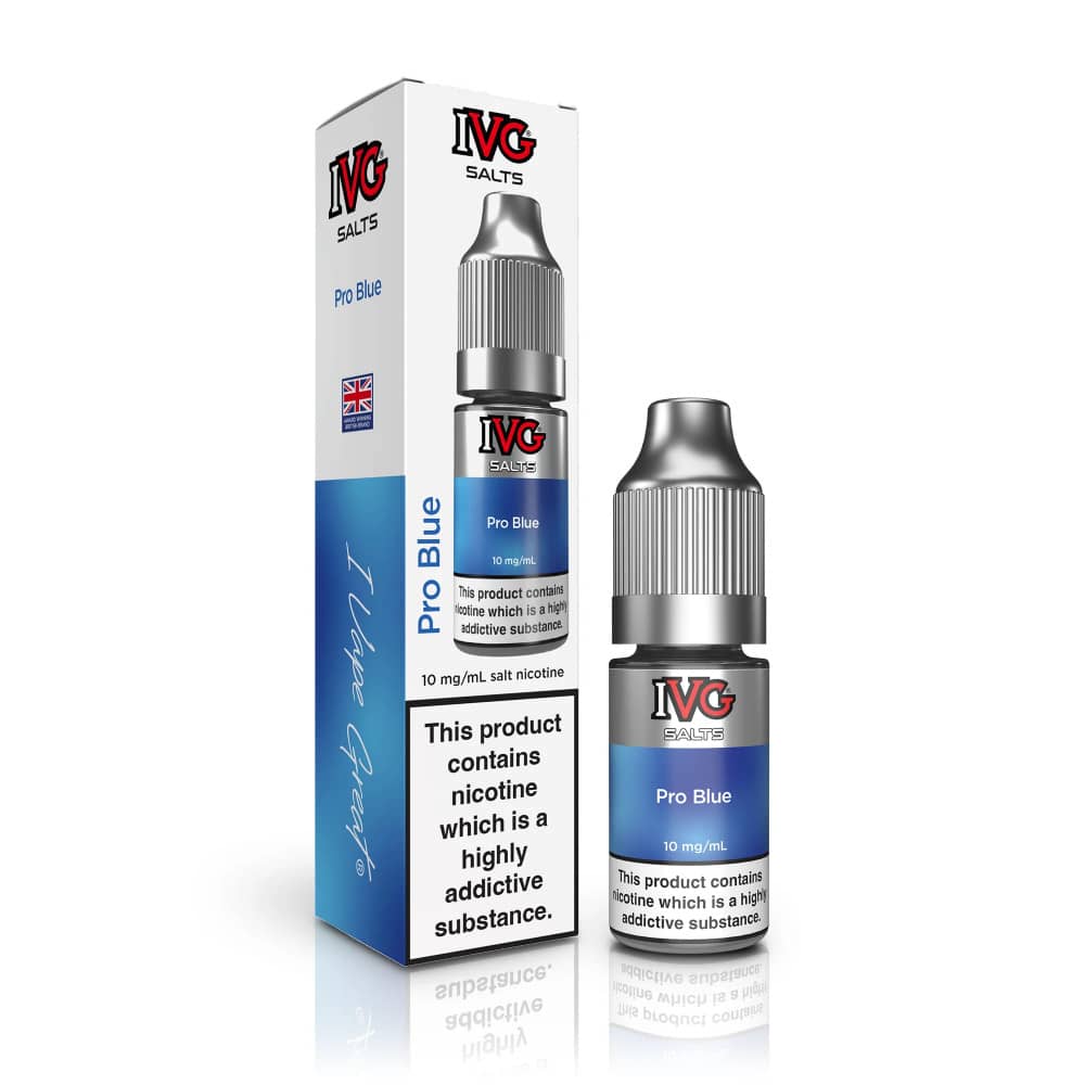IVG Salt e liquids 10ml Box of 10 Pro Blue 10mg