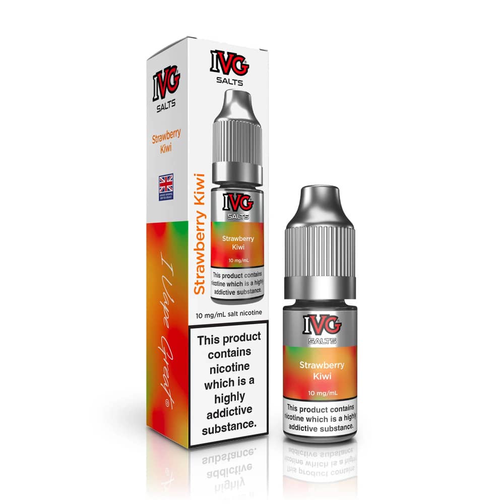 IVG Salt e liquids 10ml Box of 10 Strawberry Kiwi 10mg