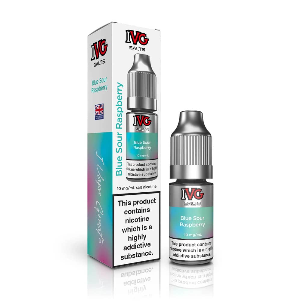 IVG Salt e liquids 10ml Box of 10 Blue Sour Raspberry 10mg