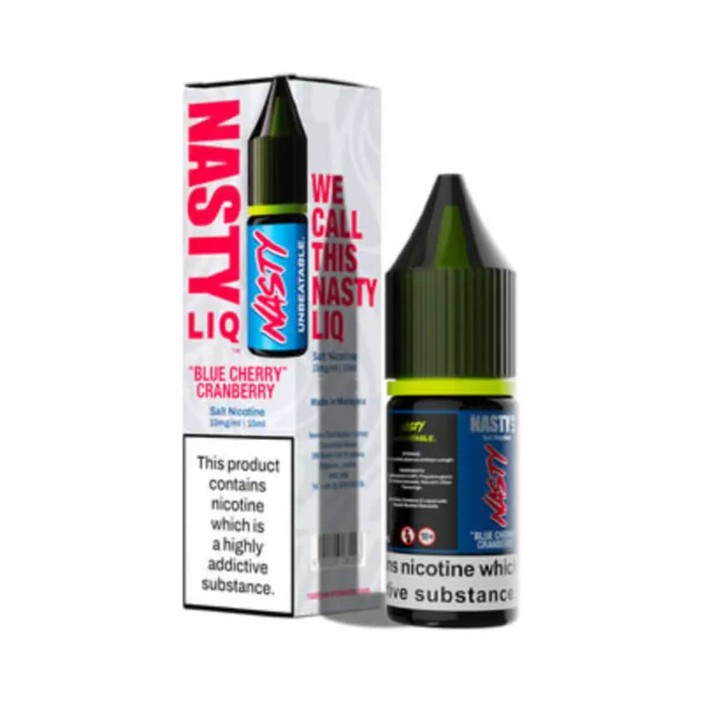 Nasty Liq Nic Salts e liquids 10ml Box of 10 Blue Cherry Cranberry 10mg