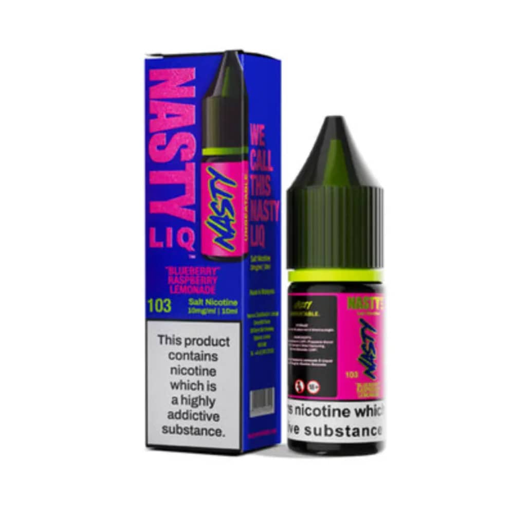 Nasty Liq Nic Salts e liquids 10ml Box of 10 Blue Raspberry 10mg