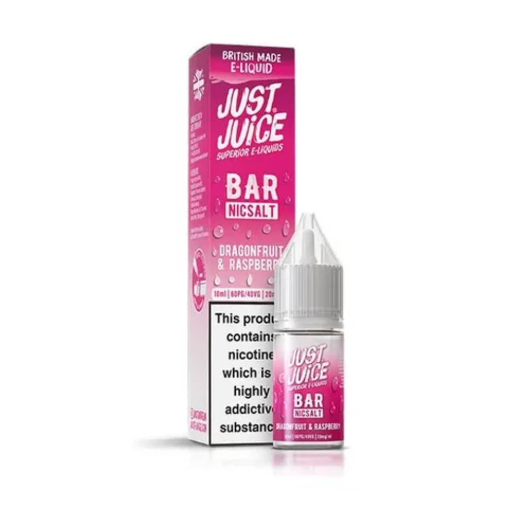 Just Juice Bar Nic Salts e liquids 10ml Box of 10 Dragonfruit Raspberry 10mg