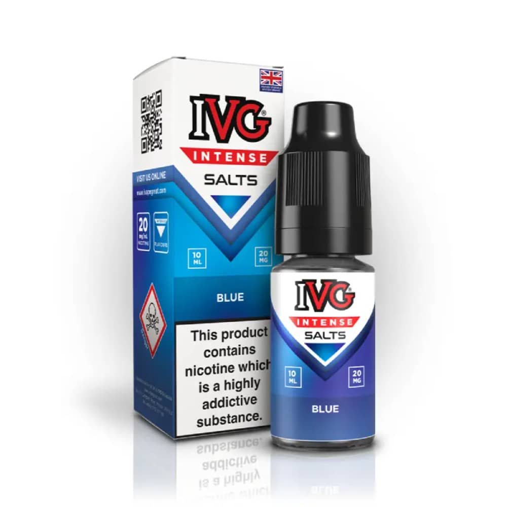 IVG Intense Nic Salts e liquids 10ml Box of 10 Blue 20mg