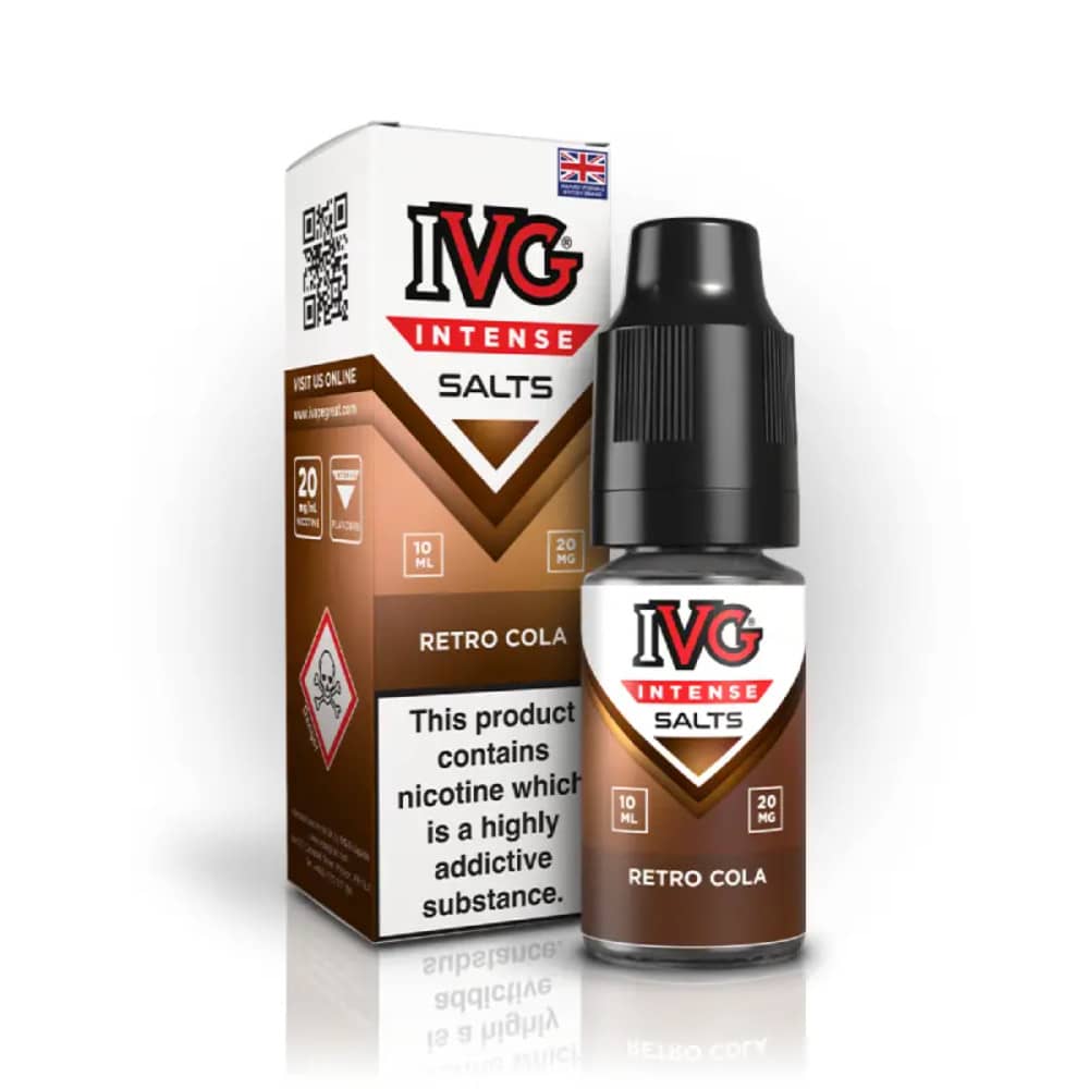 IVG Intense Nic Salts e liquids 10ml Box of 10 Retro Cola 10mg