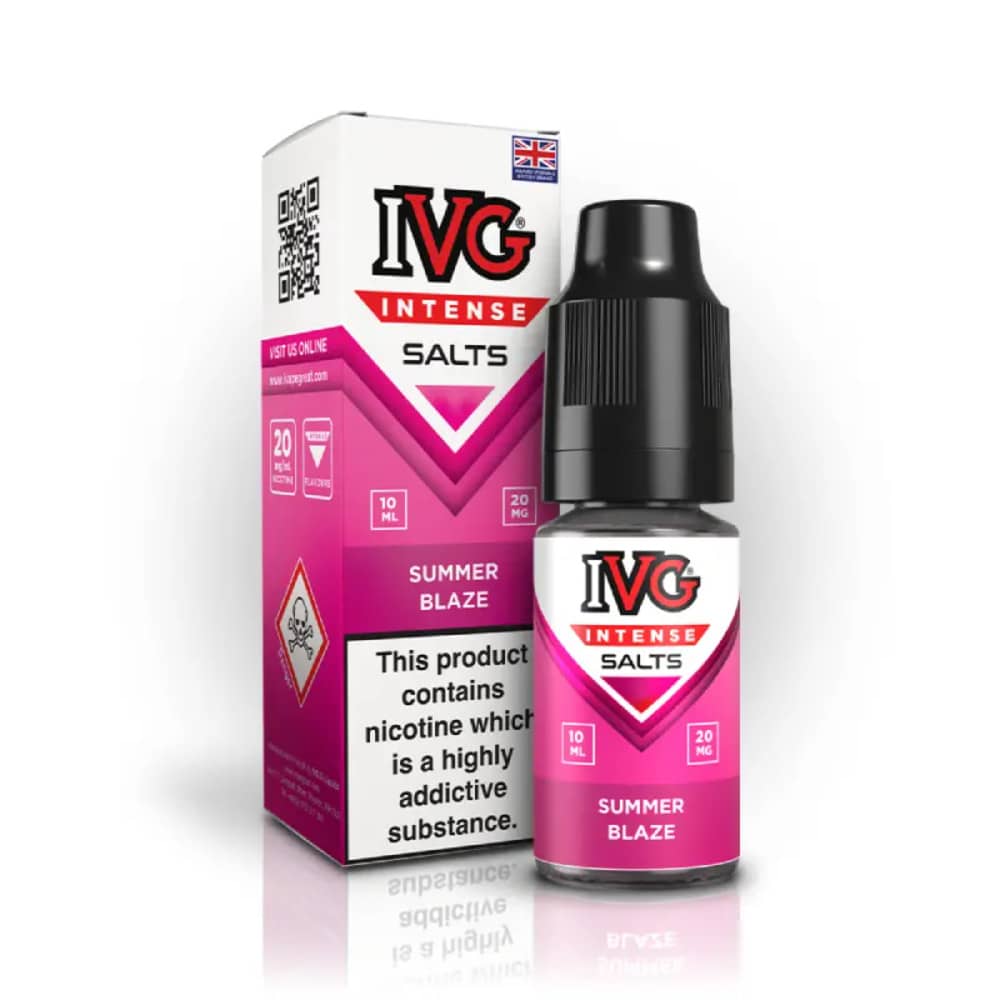 IVG Intense Nic Salts e liquids 10ml Box of 10 Summer Blaze 10mg
