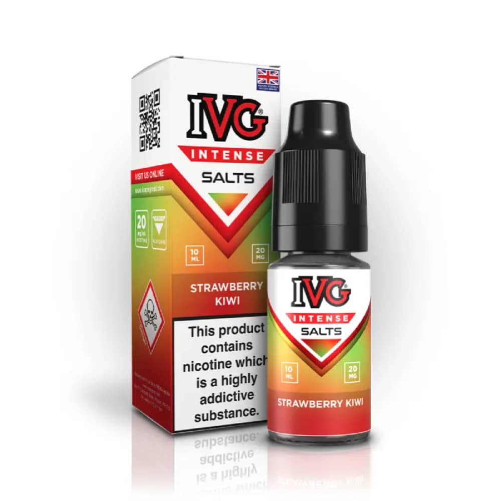 IVG Intense Nic Salts e liquids 10ml Box of 10 Strawberry Kiwi 20mg