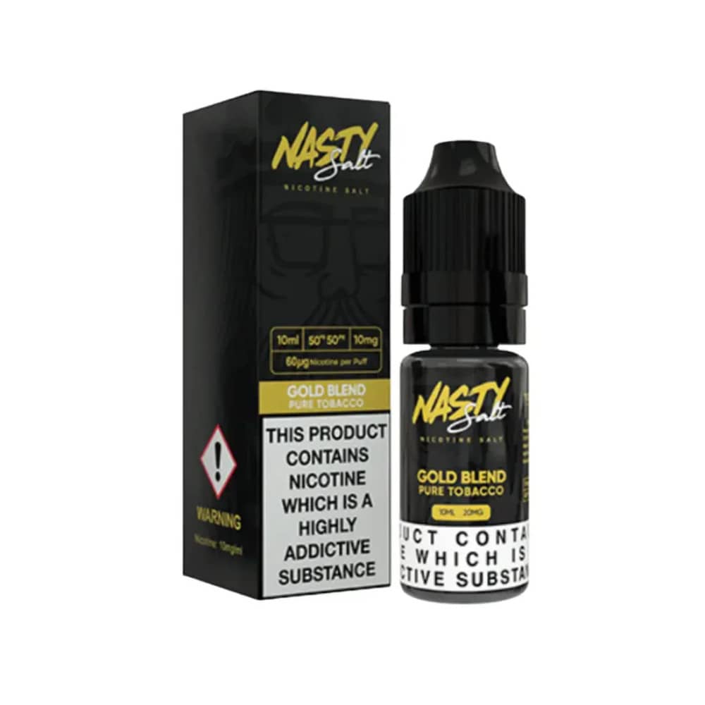 Nasty Juice Nic Salts e liquids 10ml Box of 10 Gold Blend 10mg