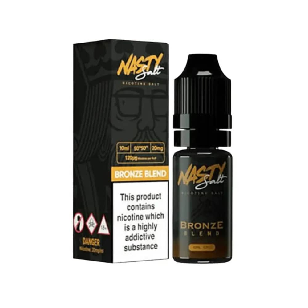Nasty Juice Nic Salts e liquids 10ml Box of 10 Bronze Blend 20mg