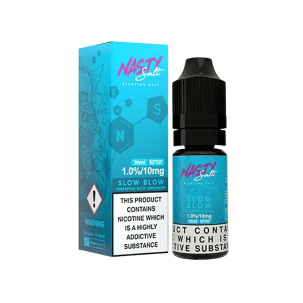 Nasty Juice Nic Salts e liquids 10ml Box of 10 Slow Blow 10mg