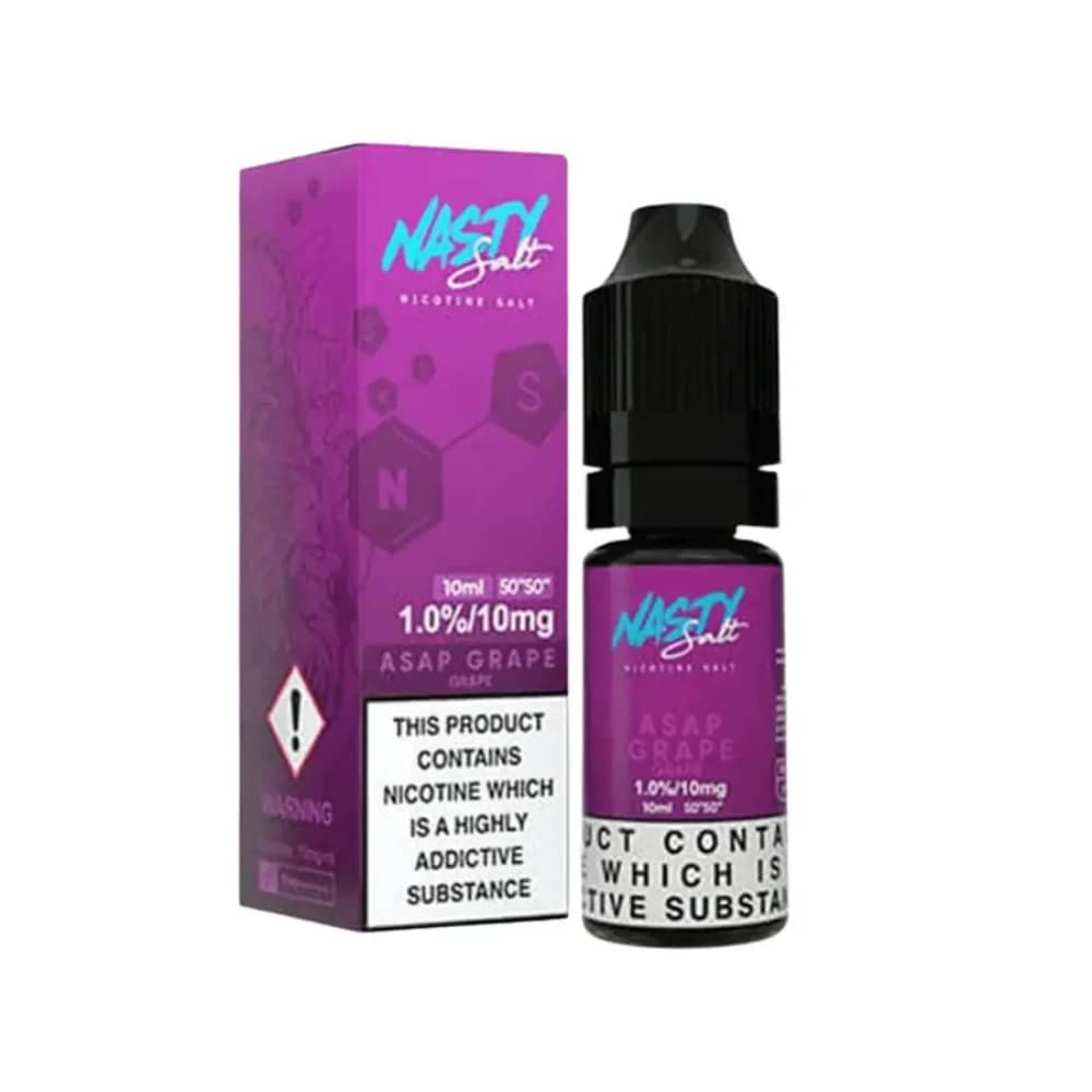 Nasty Juice Nic Salts e liquids 10ml Box of 10 Asap Grape 20mg