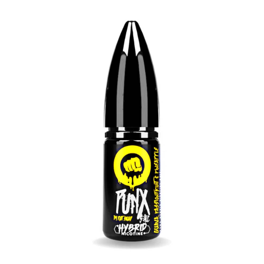 Riot Squad Punx Nic Salts e liquids 10ml Box of 10 Guava Passionfruit & Pineapple 10mg