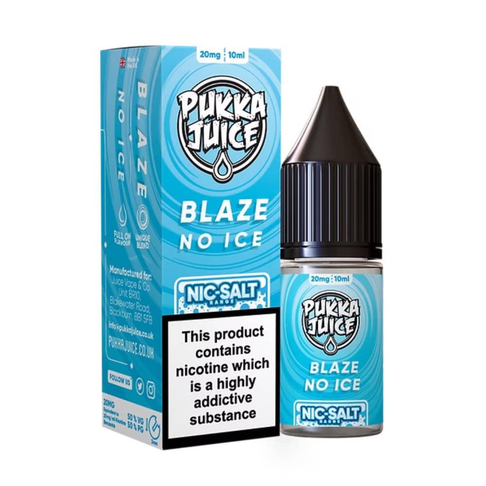 Pukka Juice Nic Salts e liquids 10ml Box of 10 Blaze No Ice 20mg