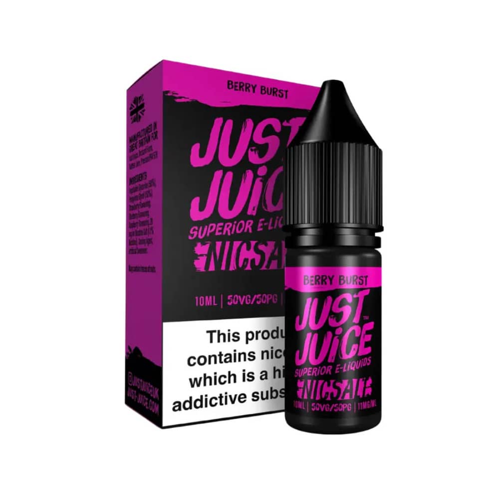 Just Juice Original Nic Salts e liquids 10ml Box of 5 Berry Burst 20mg
