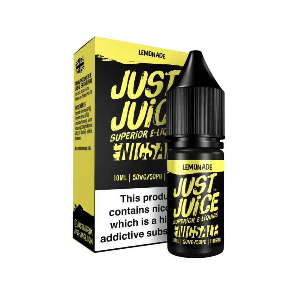Just Juice Original Nic Salts e liquids 10ml Box of 5 Lemonade 20mg